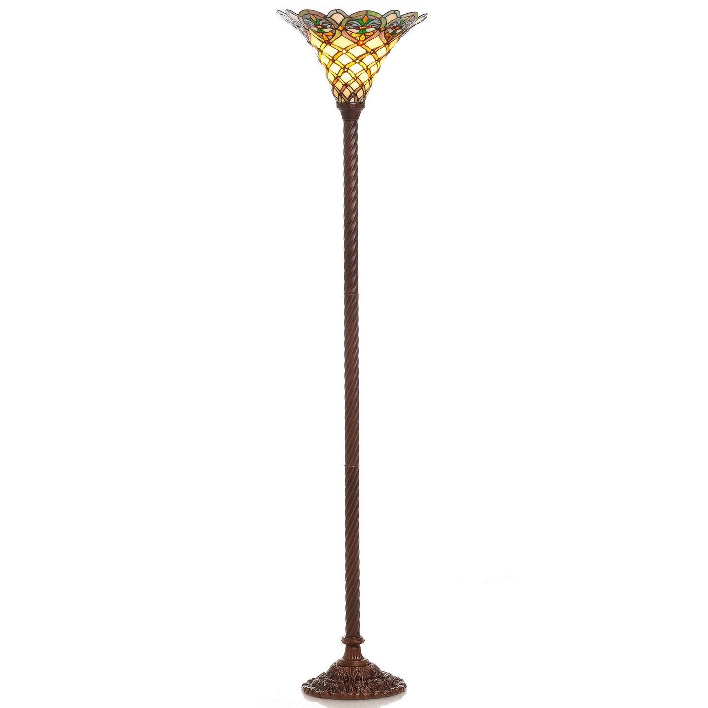 Tiffany-style Arielle Torchiere By Homeroots | Floor Lamps | Modishstore