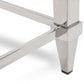 Modrest Agar Modern Glass & Stainless Steel End Table | Modishstore | End Tables-4