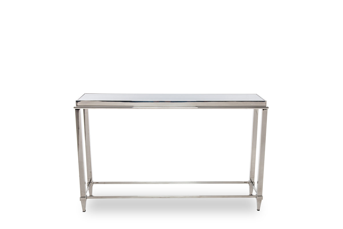 Modrest Agar Modern Glass & Stainless Steel Console Table | Modishstore | Console Tables-3