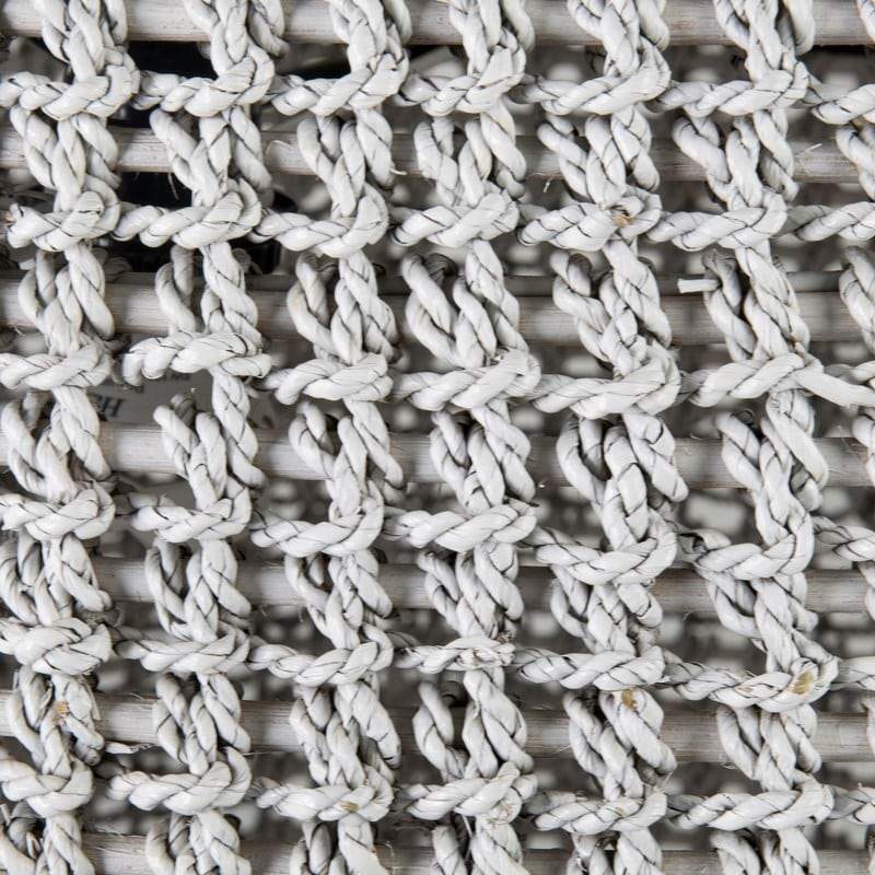 24" Delphine Woven Natural Rope  Chandelier, White by Jeffan | Chandeliers | Modishstore - 4