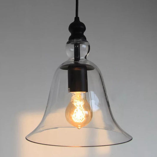 Liana 1-light Adjustable Cord 8-inch Clear Glass Edison Pendant with Bulb By Homeroots | Pendant Lamps | Modishstore