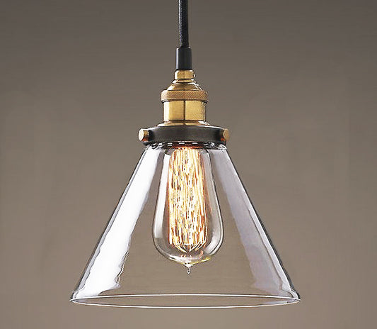 Leona 8-inch Adjustable Cord Glass Edison Lamp By Homeroots | Pendant Lamps | Modishstore