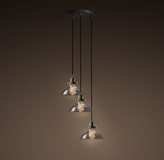 Lulu Adjustable Cord 3-light Clear Glass Edison Lamp By Homeroots | Chandeliers | Modishstore