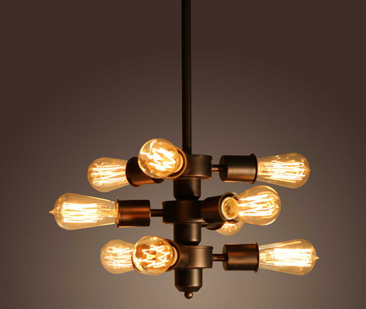 Mariam 9-light Adjustable Bulb Socket Edison Chandelier Including Bulbs By Homeroots | Chandeliers | Modishstore