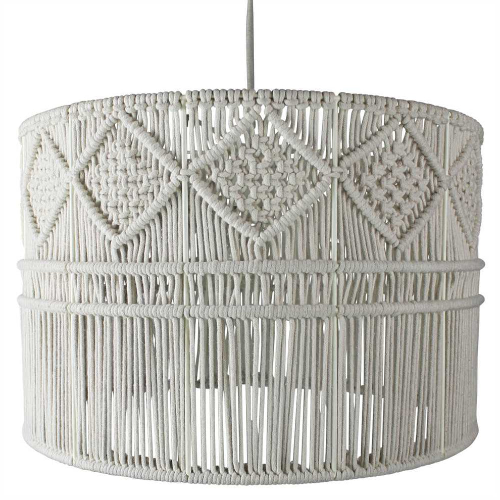 Macrame Pendant - Wide Drum-2