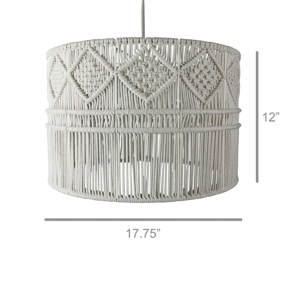 Macrame Pendant - Wide Drum-3