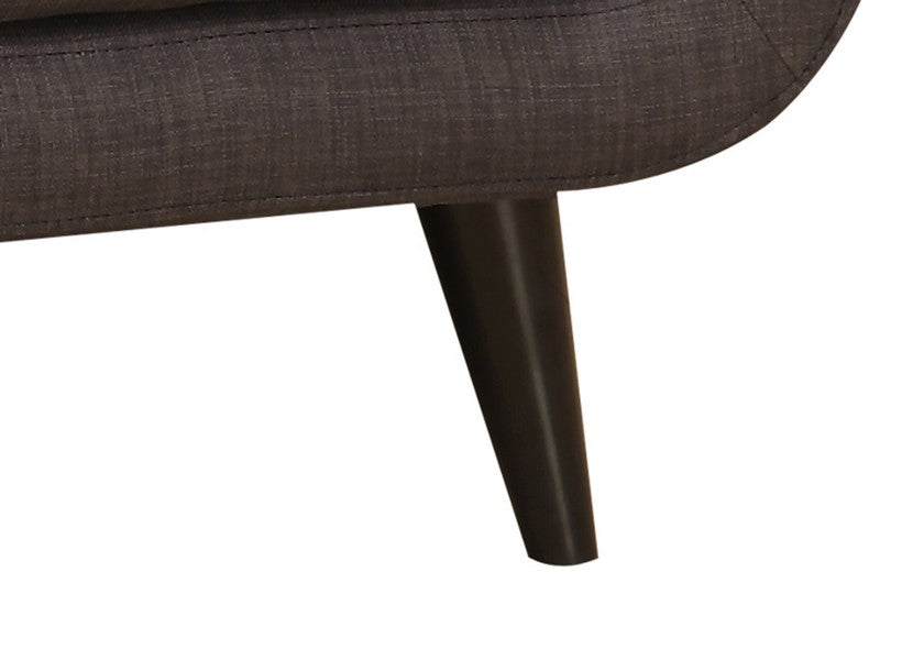 Charcoal Mid-Century Polyester Fabric Love Seat By Homeroots | Loveseats | Modishstore - 4