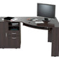 Espresso Finish Wood L Shape Corner Computer Desk By Homeroots | Desks | Modishstore - 2