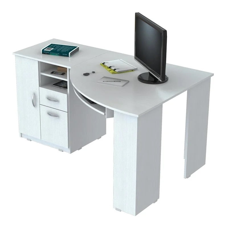 Espresso Finish Wood L Shape Corner Computer Desk By Homeroots | Desks | Modishstore - 10