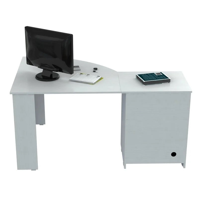 Espresso Finish Wood L Shape Corner Computer Desk By Homeroots | Desks | Modishstore - 11