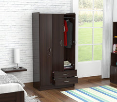 Espresso Finish Wood Wardrobe Armoire By Homeroots