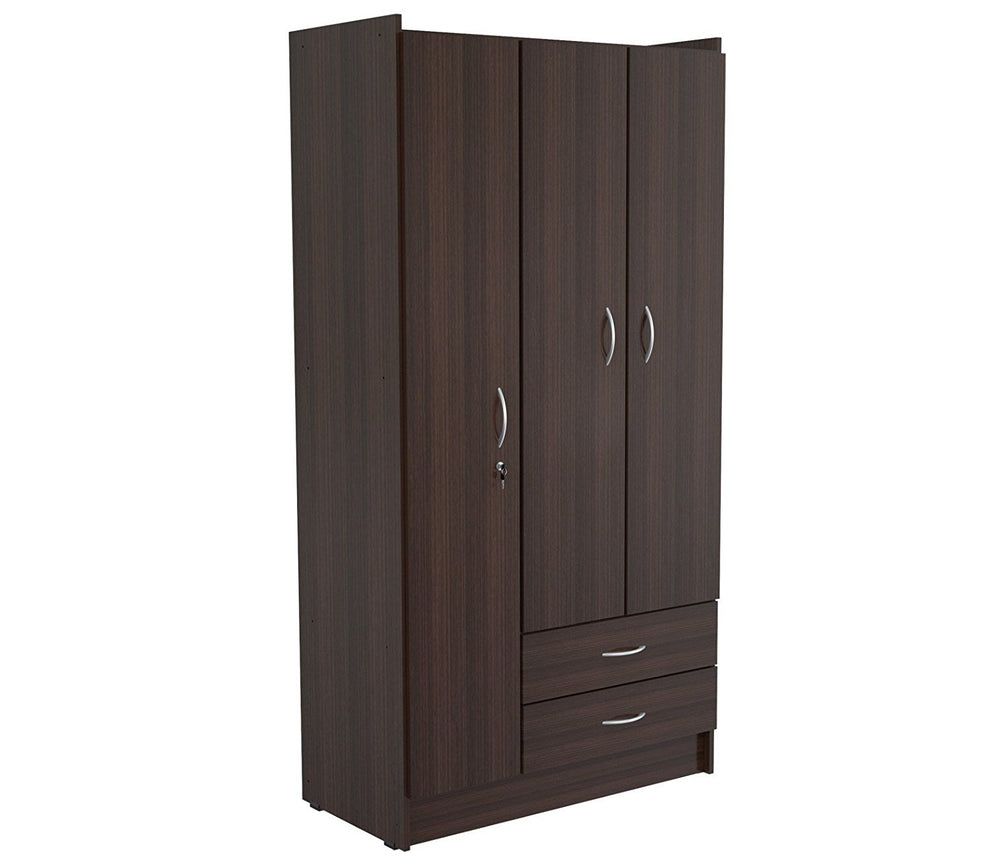 Espresso Finish Wood Wardrobe Armoire By Homeroots | Armoires & Wardrobes | Modishstore - 3