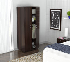 Espresso Finish Wood Wardrobe With Two Doors By Homeroots