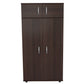 Espresso Finish Wood Wardrobe With Four Doors By Homeroots | Armoires & Wardrobes | Modishstore - 2