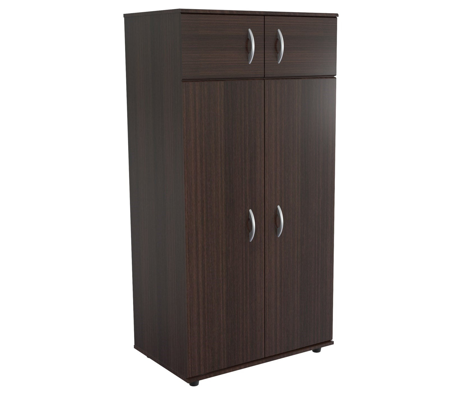 Espresso Finish Wood Wardrobe With Four Doors By Homeroots | Armoires & Wardrobes | Modishstore - 4