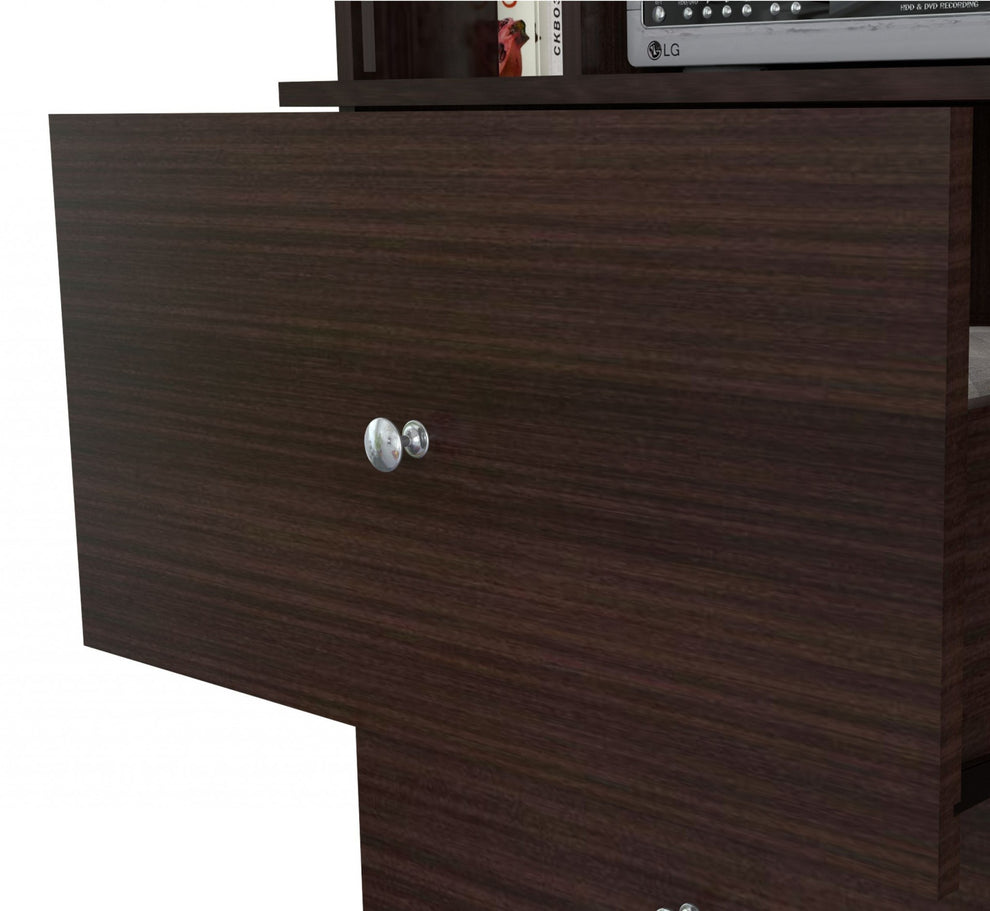 Espresso Finish Wood Four Drawer Armoire Dresser By Homeroots | Armoires & Wardrobes | Modishstore - 4