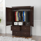 Espresso Finish Wood Four Drawer Armoire Dresser By Homeroots | Armoires & Wardrobes | Modishstore - 5