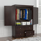 Espresso Finish Wood Four Drawer Armoire Dresser By Homeroots | Armoires & Wardrobes | Modishstore - 6