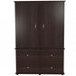 Espresso Finish Wood Four Drawer Armoire Dresser By Homeroots | Armoires & Wardrobes | Modishstore - 8