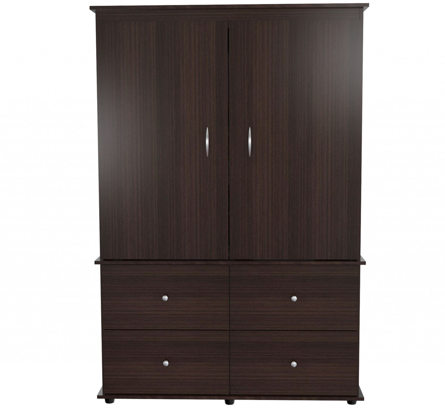 Espresso Finish Wood Four Drawer Armoire Dresser By Homeroots | Armoires & Wardrobes | Modishstore - 8