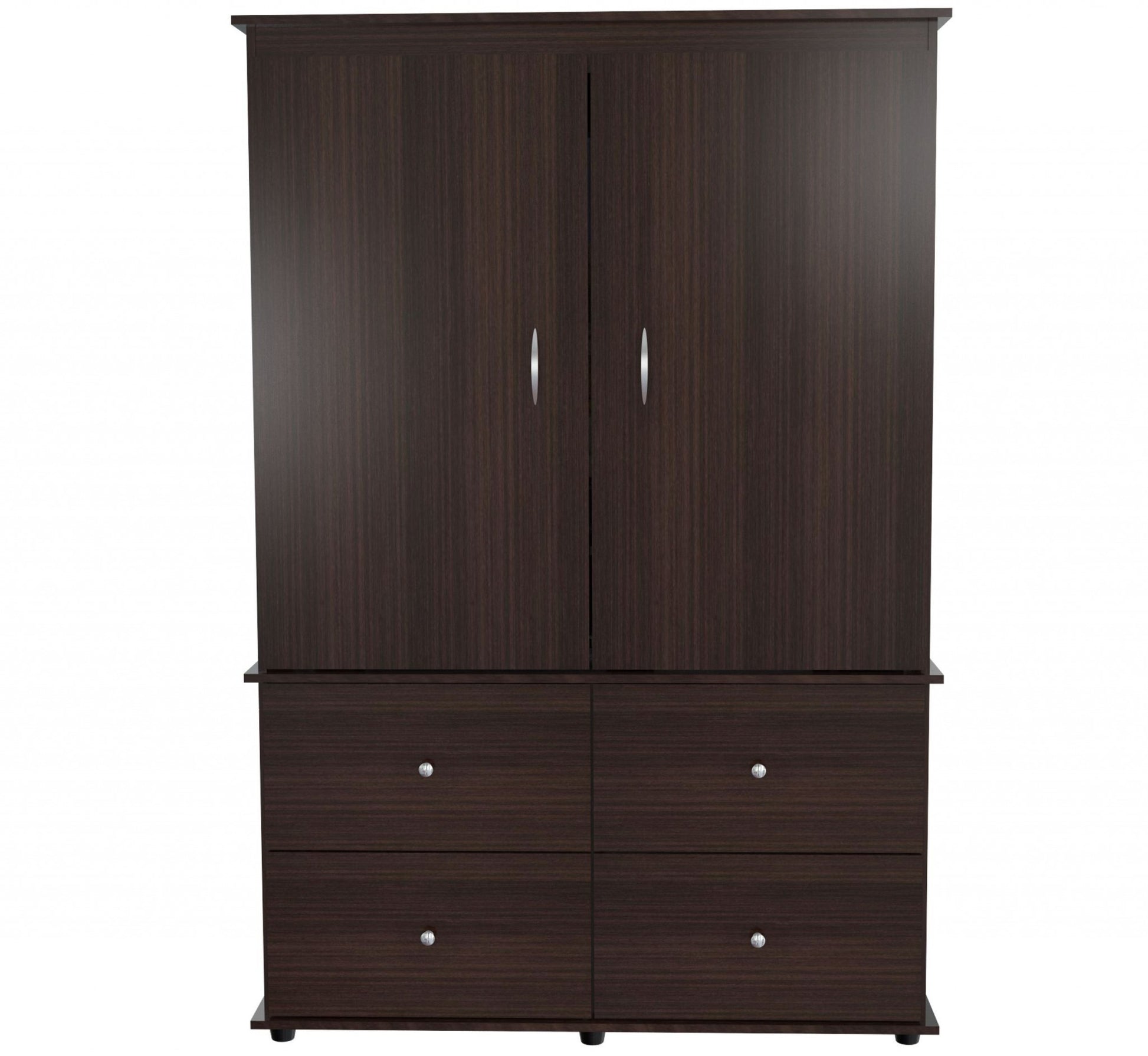 Espresso Finish Wood Four Drawer Armoire Dresser By Homeroots | Armoires & Wardrobes | Modishstore - 8