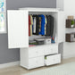 White Finish Wood Four Drawer Armoire Dresser By Homeroots | Armoires & Wardrobes | Modishstore