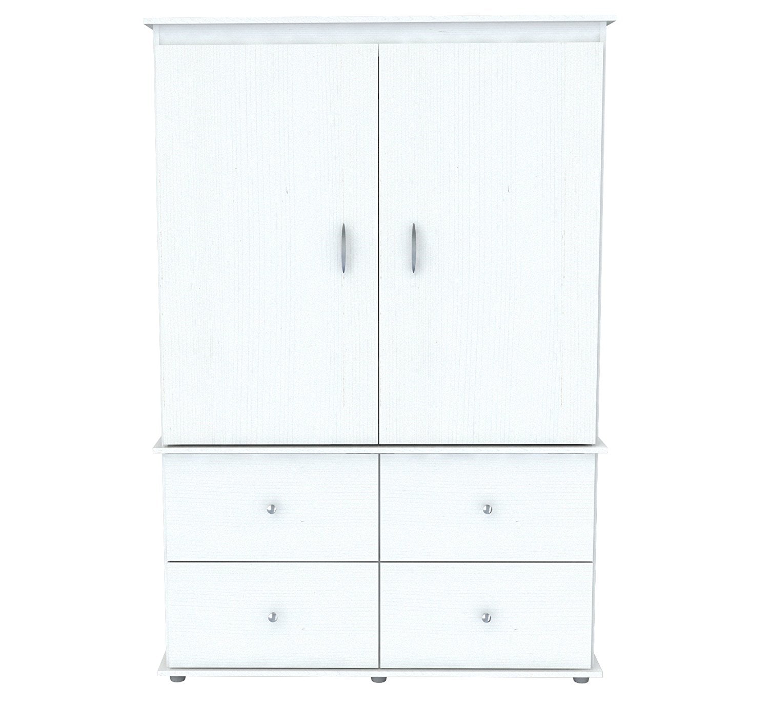 White Finish Wood Four Drawer Armoire Dresser By Homeroots Modish Store White Finish Wood Four Drawer Armoire Dresser By Homeroots Modish Store