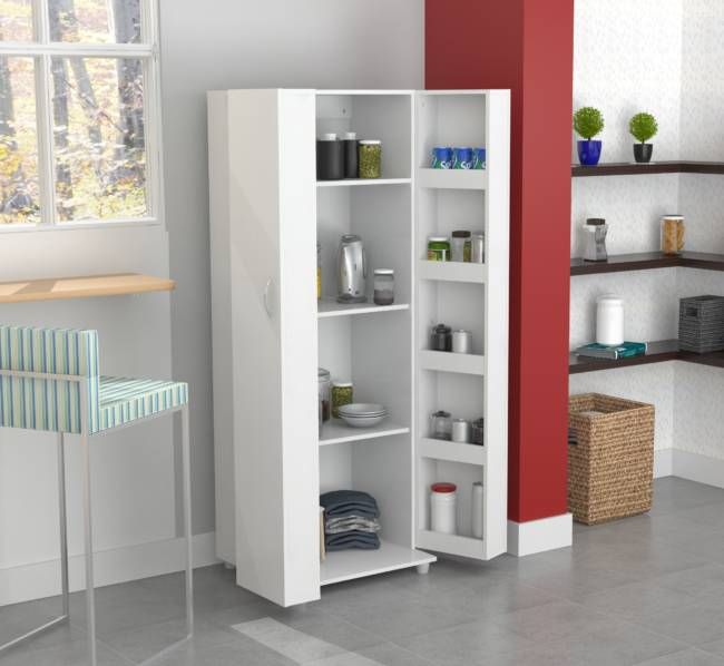 White Finish Wood Storage Cabinet With Two Doors By Homeroots | Cabinets | Modishstore