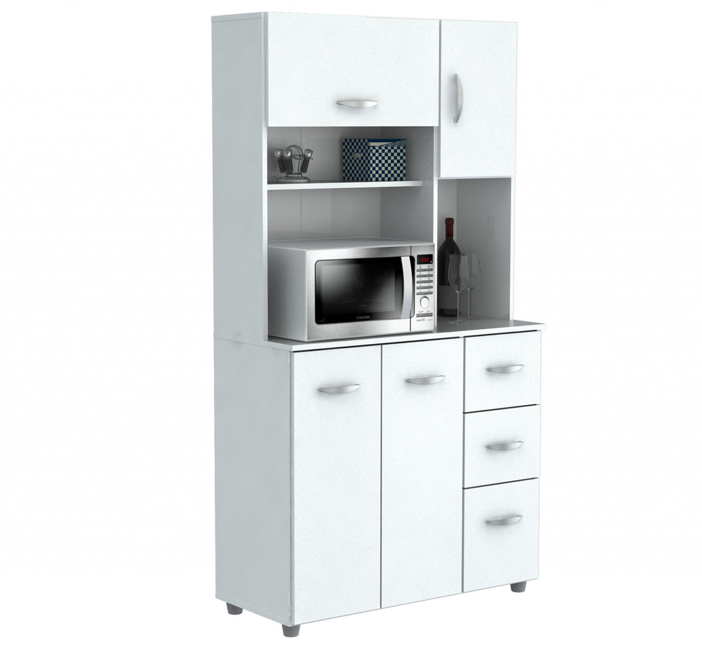 White Finish Wood Kitchen Storage Cabinet By Homeroots | Cabinets | Modishstore - 6