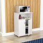 White Finish Wood Microwave Cart With Cabinet By Homeroots | Cabinets | Modishstore