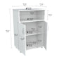 White Finish Wood Microwave Cart With Cabinet By Homeroots | Cabinets | Modishstore - 6