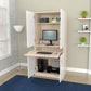 White and Natural Finish Wood Computer Hutch Desk By Homeroots | Desks | Modishstore