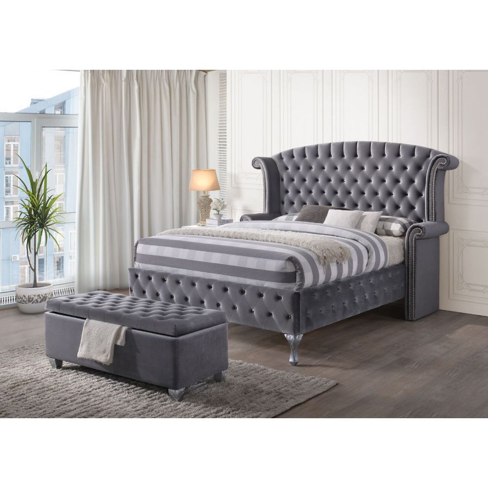 Rebekah Eastern King Bed By Acme Furniture | Beds | Modishstore - 2