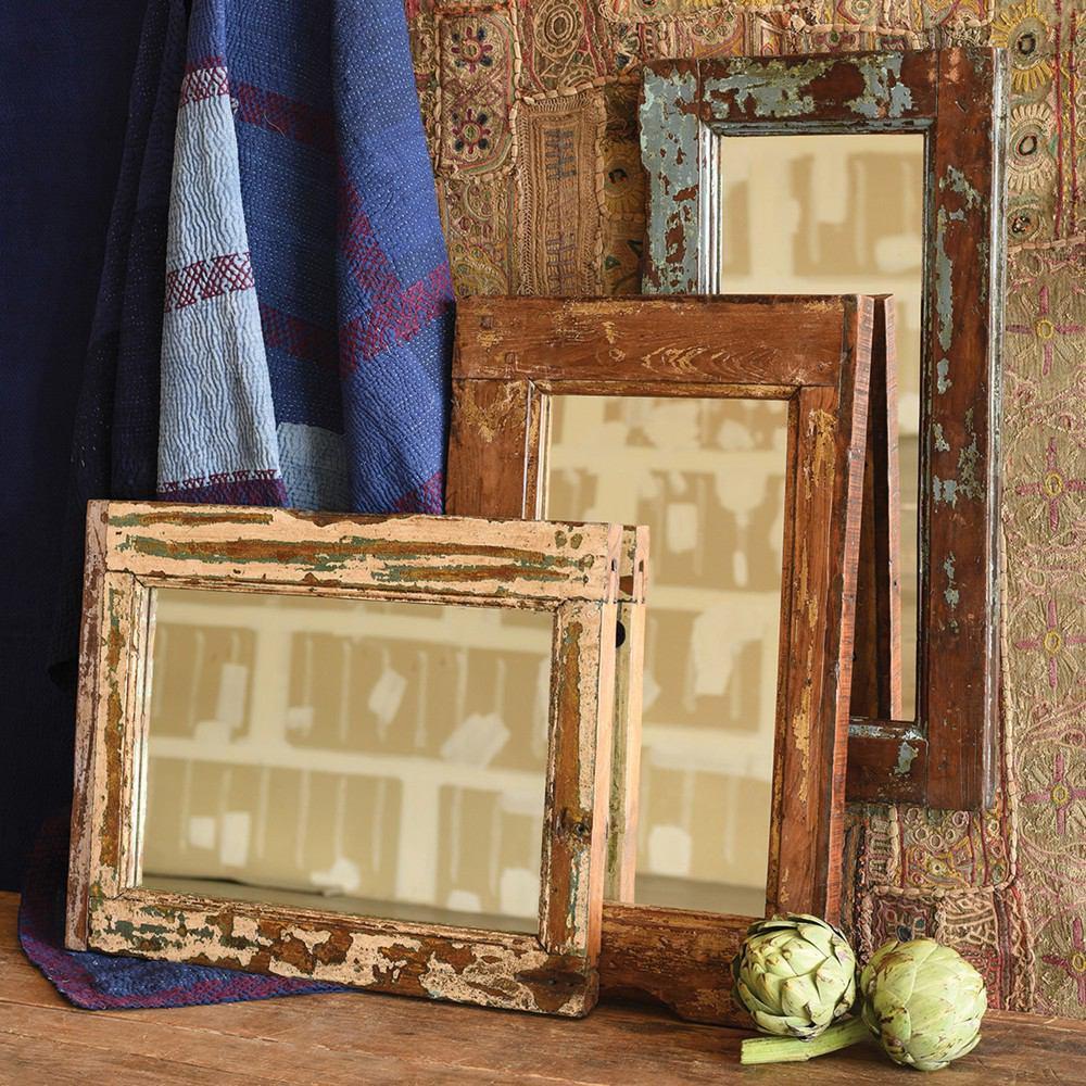 HomArt Window Frame Mirror - Salvaged Wood - Feature Image | Modishstore | Frames