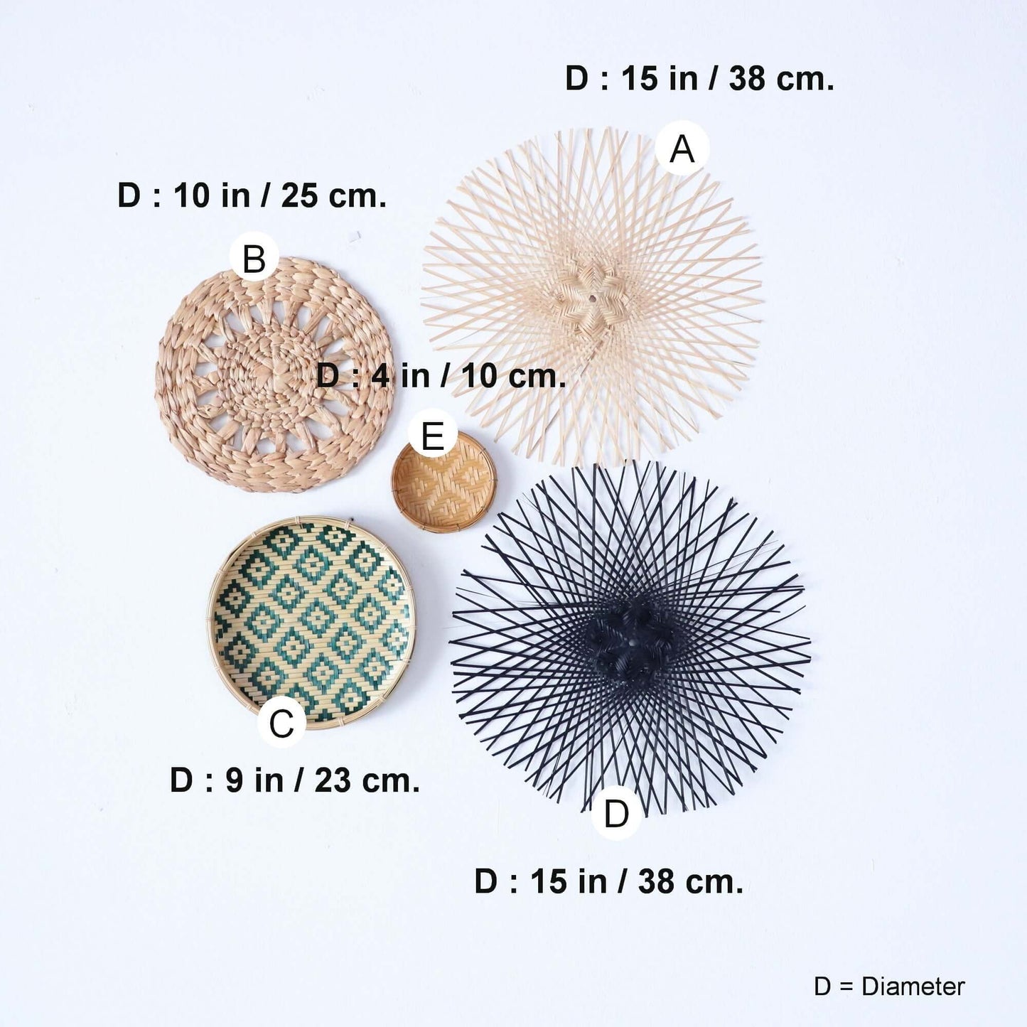 Ka Nok Nuch -  Wall Hanging  Decor (Set Of 5) By Thaihome | Wall Decor | Modishstore - 4