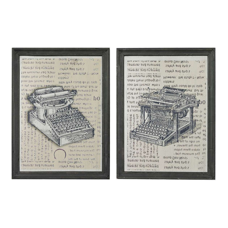 Antique Typewriter Prints on Glass (2-piece Set) ELK Home | Frames | Modishstore