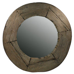 HomArt Nomad Reclaimed Wood Wheel Mirror - Natural - 2665-0
