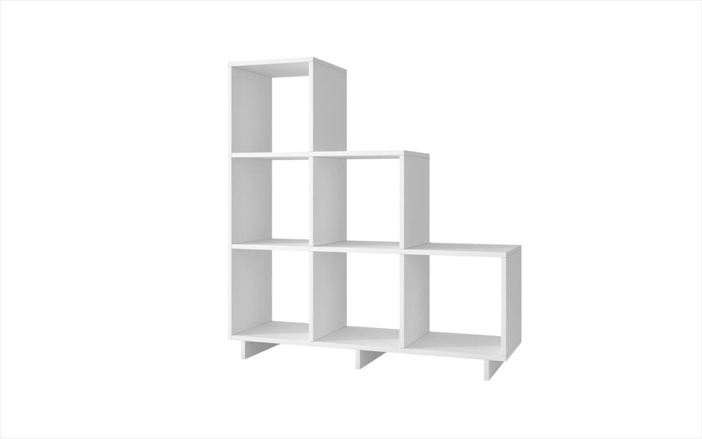 Accentuations by Manhattan Comfort Sophisticated Cascavel Stair Cubby with 6 Cube Shelves | Wall Shelf | Modishstore-10