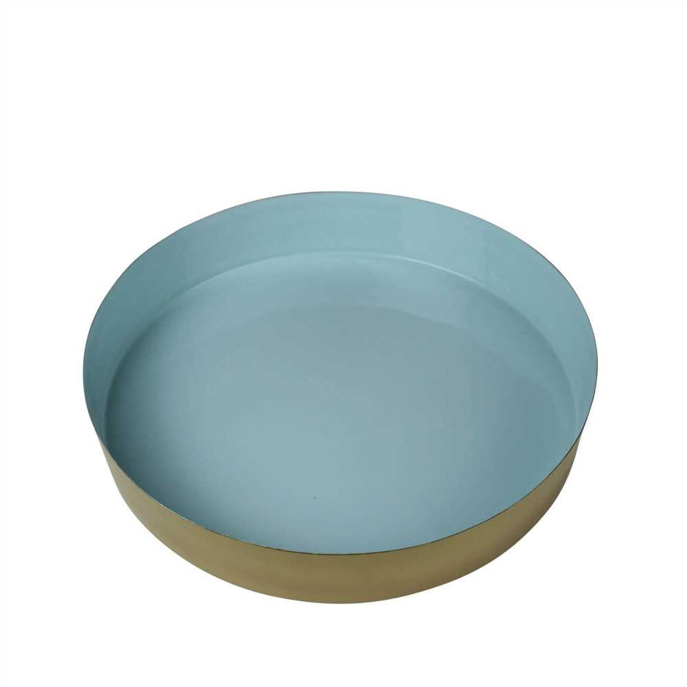 Enamel Trays, Set of 3, Blue-2