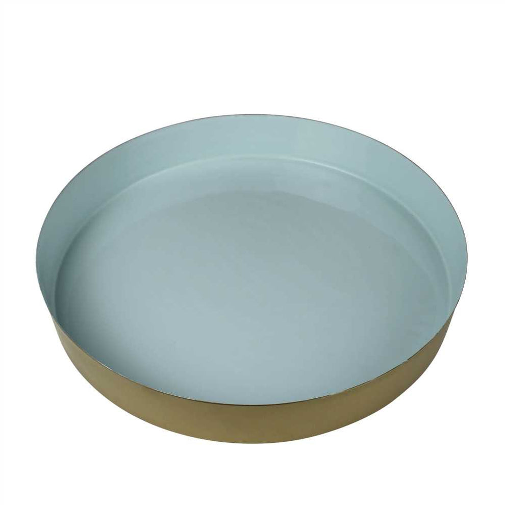 Enamel Trays, Set of 3, Blue-3