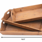 Brown Country Cottage Wooden - Serving Tray 3Pcs By Homeroots | Trays | Modishstore - 2