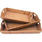 Brown Country Cottage Wooden - Serving Tray 3Pcs By Homeroots | Trays | Modishstore - 3