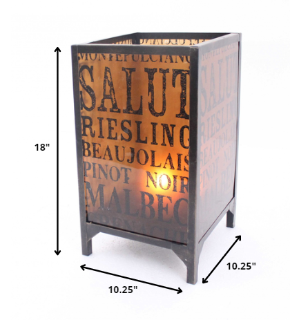 Brown Vintage Letter Pattern - Candle Holder By Homeroots | Candle Holders | Modishstore - 2