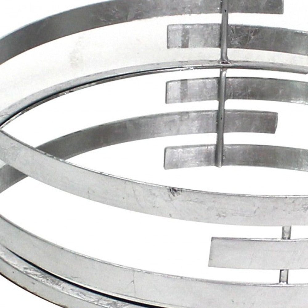 Silver Minimalist Line Mirror Tray By Homeroots | Trays | Modishstore - 5