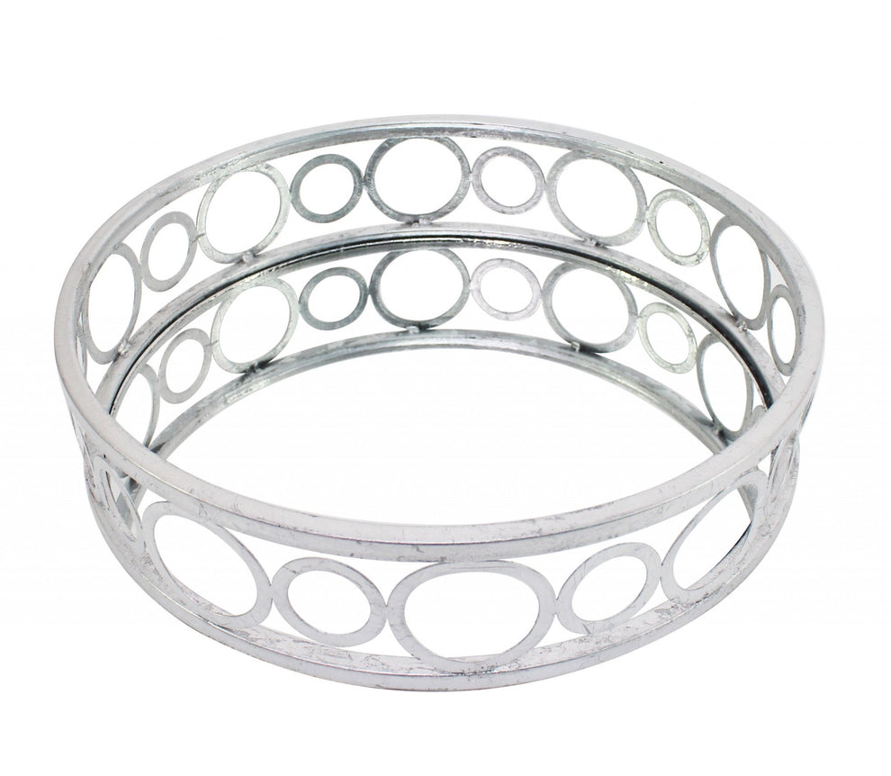 Silver Classic Mirror Tray By Homeroots | Trays | Modishstore - 3