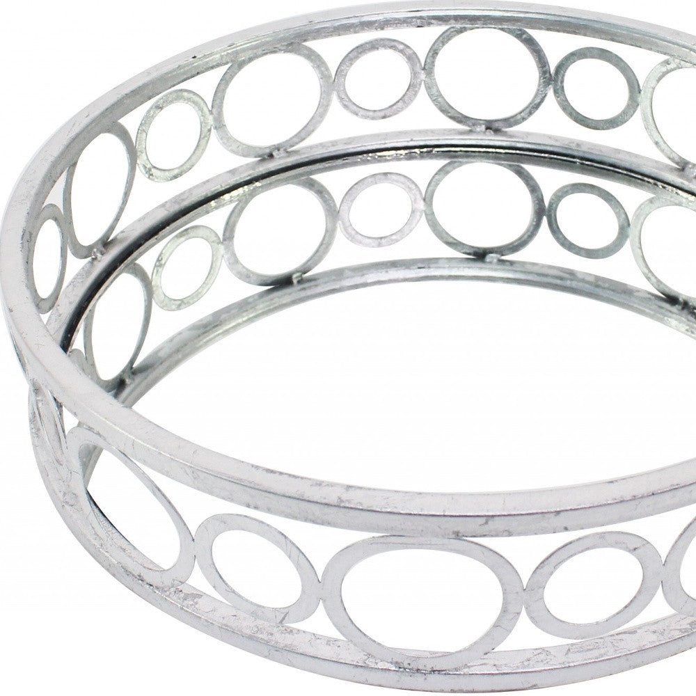 Silver Classic Mirror Tray By Homeroots | Trays | Modishstore - 4