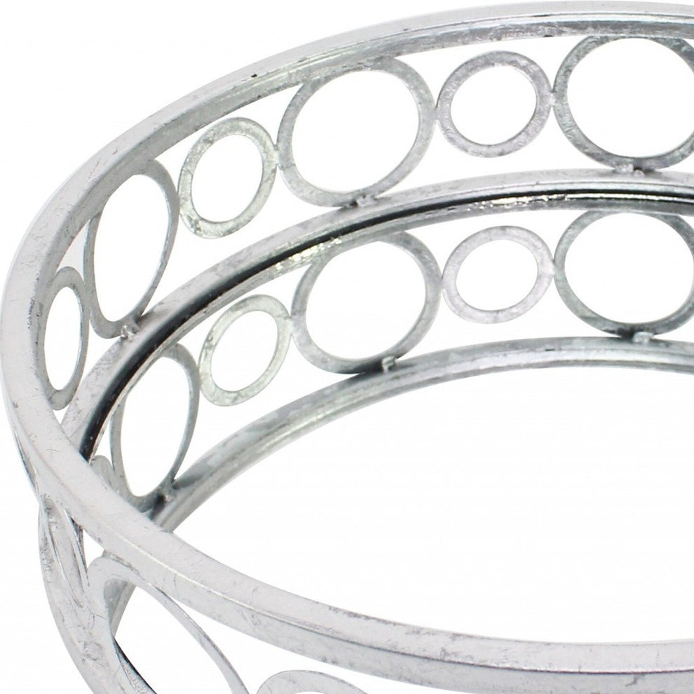 Silver Classic Mirror Tray By Homeroots | Trays | Modishstore - 5