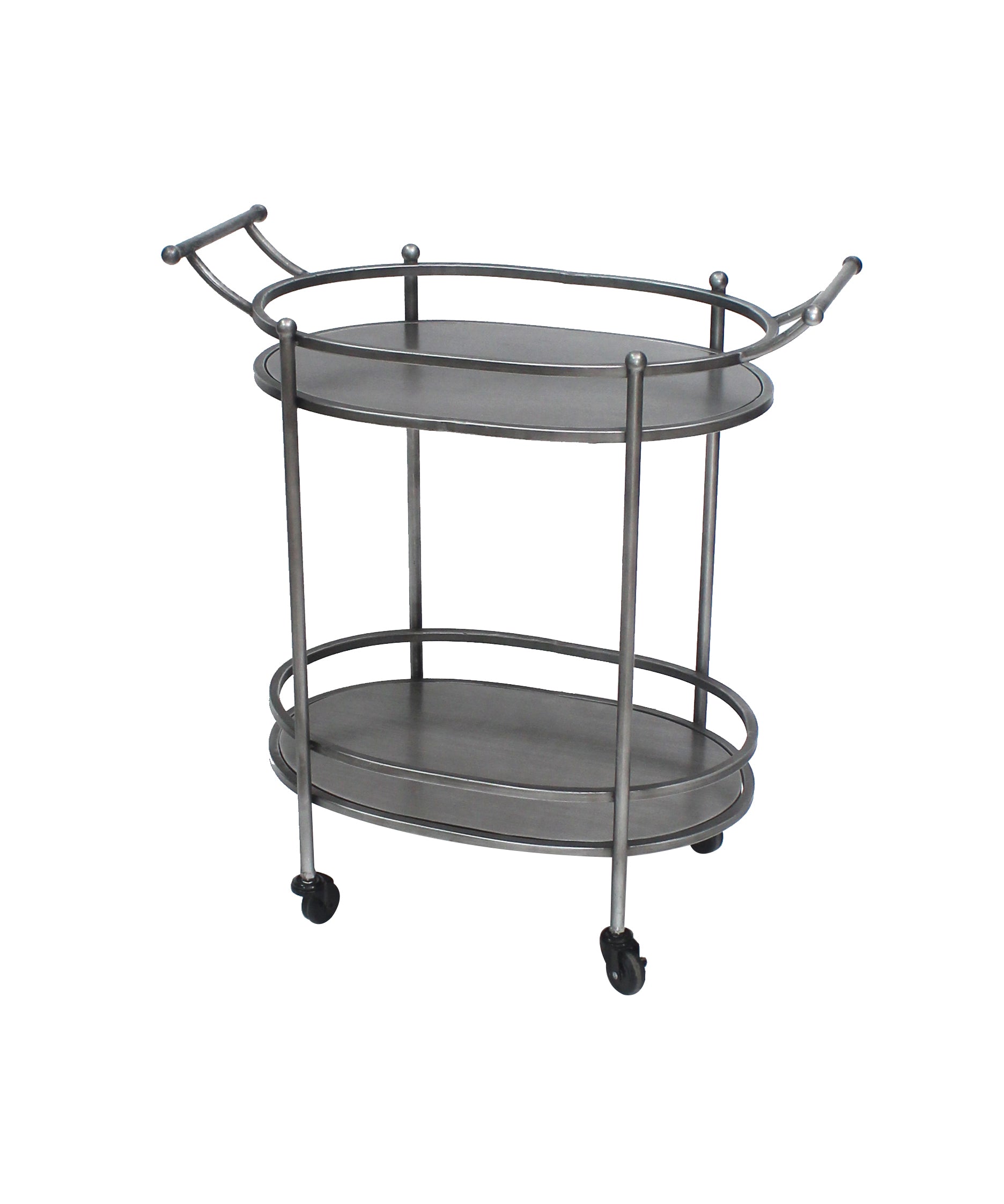Bronze Antique Oval Service Cart By Homeroots | Bar Carts | Modishstore