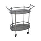 Bronze Antique Oval Service Cart By Homeroots | Bar Carts | Modishstore - 3
