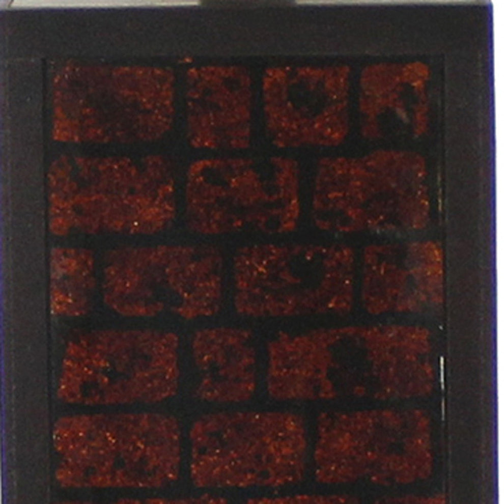 Burgundy Metal Brick Pattern - Table Lamp By Homeroots | Table Lamps | Modishstore - 4